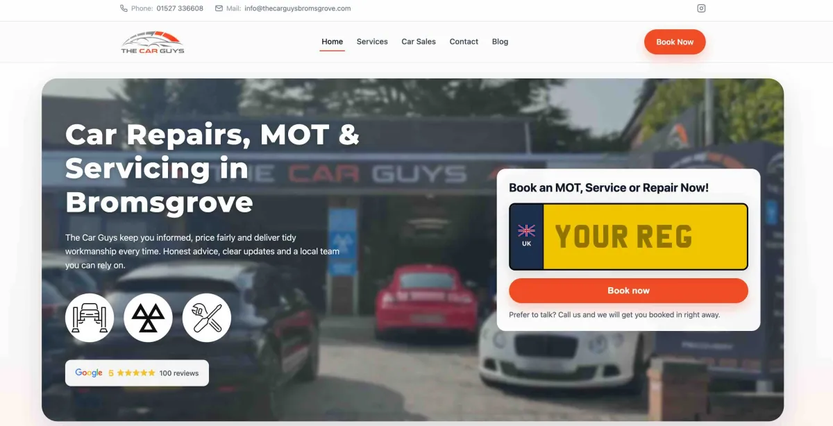 The Car Guys website homepage